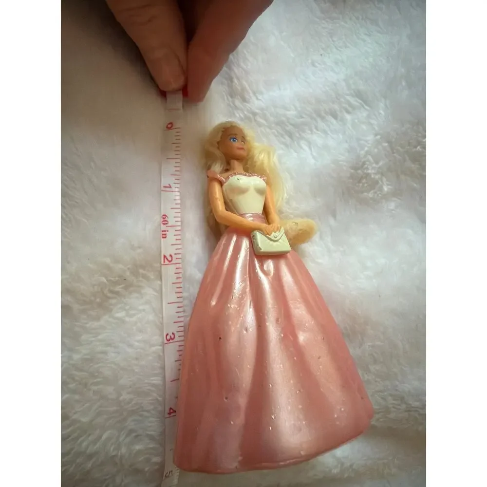 Vintage Barbie McDonald's Happy Meal Figure Pink Dress Blonde Doll Mattel 4